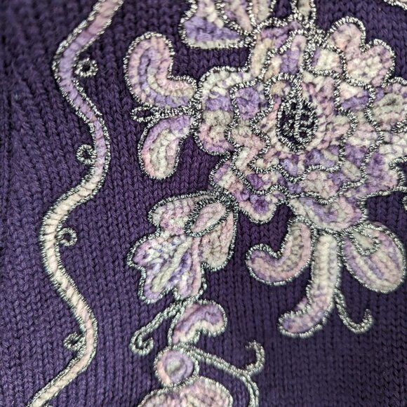 Koret Vintage Wool Floral Embroidered Cardigan - Picture 5 of 8